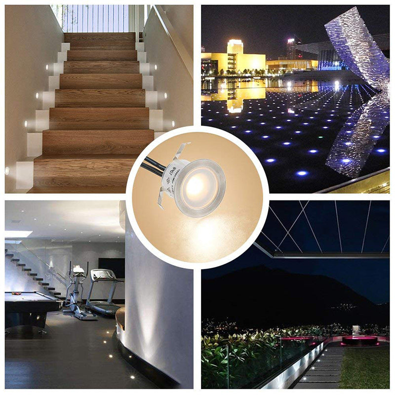 Lot de 16 spots LED encastrés pour terrasse, étanches IP67, pour jardin, cour, escaliers, salle de bain et cuisine