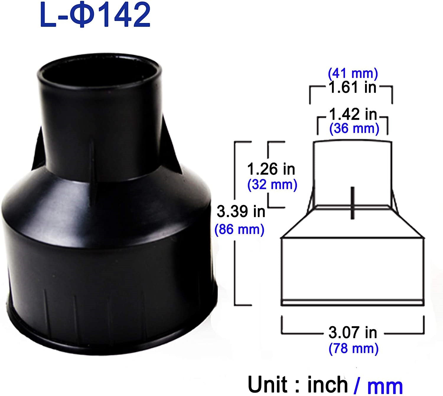 4er-Pack eingebettete Teile, Kunststoffhornform, schwarze Einbauarmatur, wasserdichte voreingebettete Einsätze für den Außen-/Innenbereich, für LED-Boden-/Stufentreppen-/Unterwasser-Schwimmbadbeleuchtung