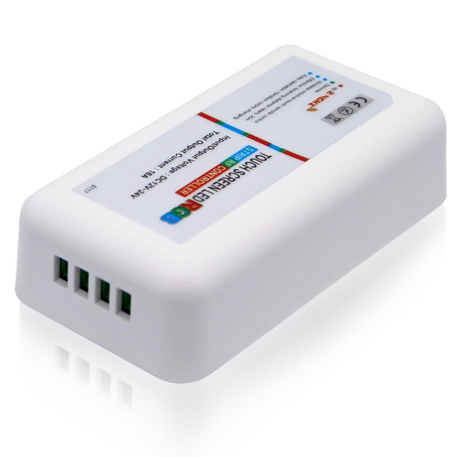 12V-24V DC 2.4G RF Wireless RGB LED Controller for RGB LED Strips with Touch Color Ring Remote