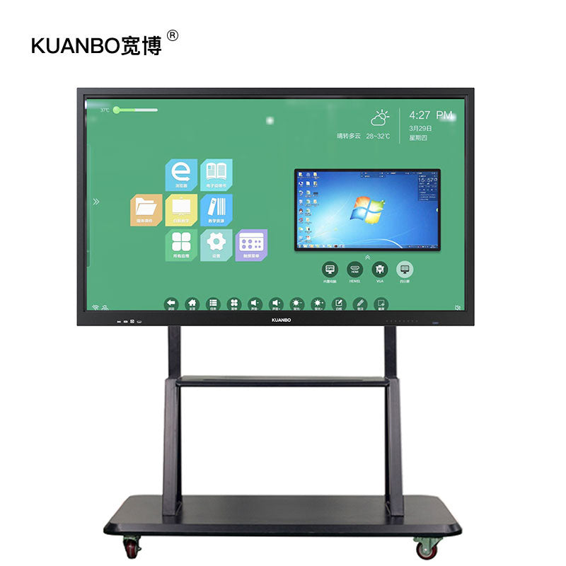 75" UHD 4K Display Smart Flat Touch Panel Education Interactive Digital Whiteboard System For Kids