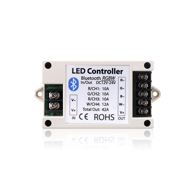 Bluetooth RGB/RGBW LED Strip Controller – DC12V-24V | Smartphone APP Control (iOS & Android) | For LED Strips