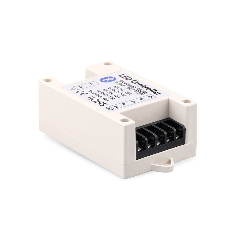 Contrôleur de bande LED RGB/RGBW Bluetooth – 12 V-24 V CC | Contrôle via application smartphone (iOS et Android) | Pour bandes LED