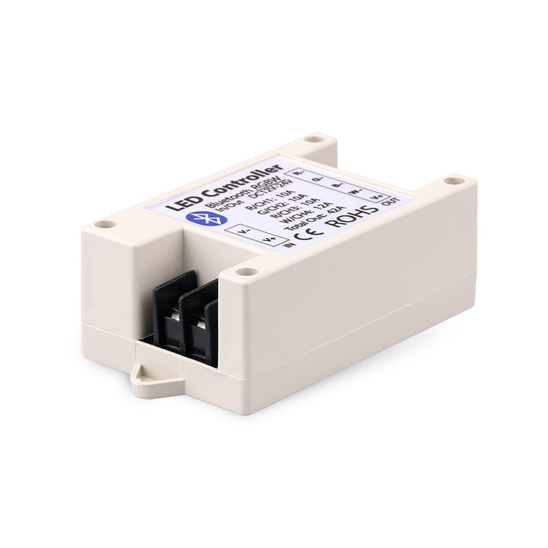 Contrôleur de bande LED RGB/RGBW Bluetooth – 12 V-24 V CC | Contrôle via application smartphone (iOS et Android) | Pour bandes LED