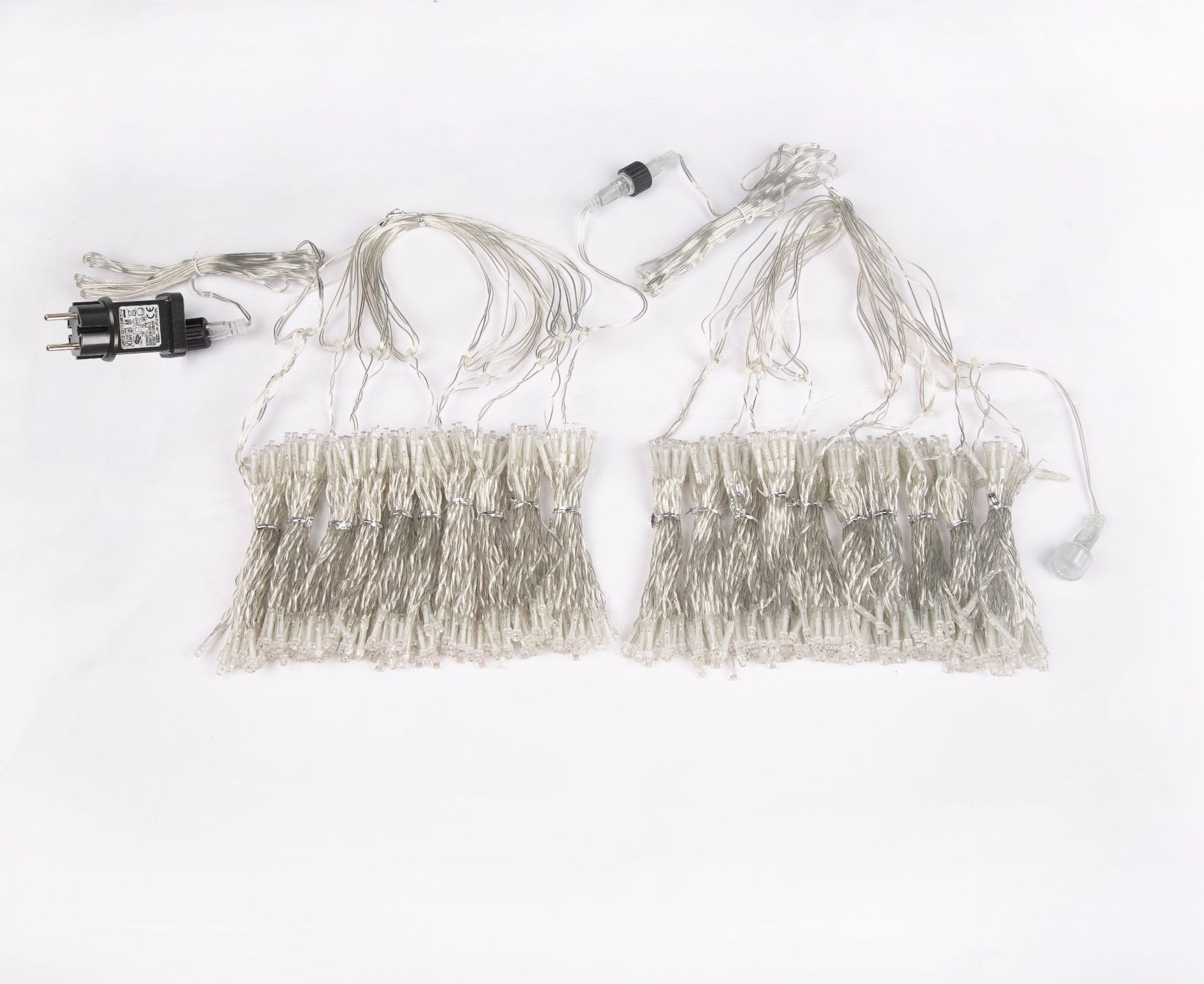 Lot de 2 guirlandes lumineuses à 300 LED, 3 x 3 m, 8 modes d'éclairage, certifiées IP44, étanches, pour Noël, fête, mariage, décoration murale extérieure et intérieure