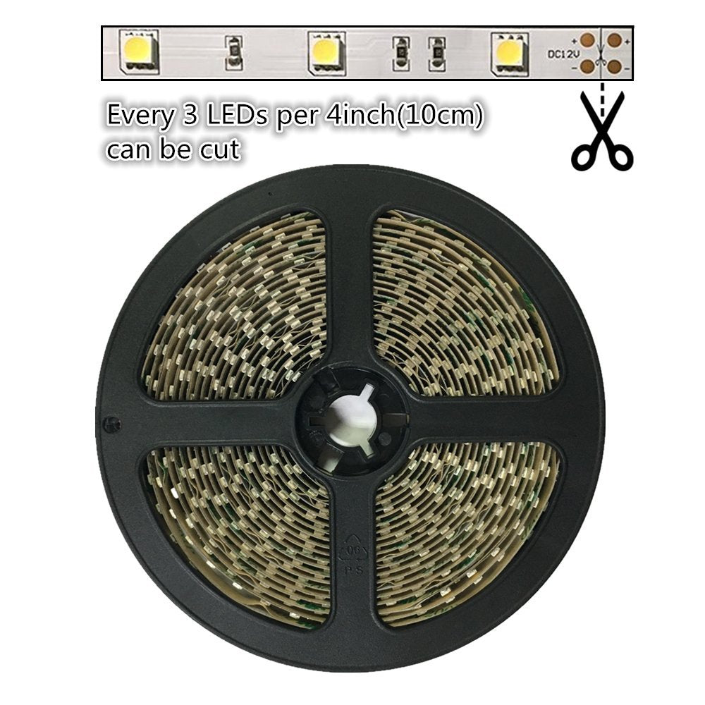 730–735nm SMD5050 DC12V Infrared LED Strip Light – High Power Far Red for Plants, 30/60/120 LEDs/m, 5/50 Meters, IP00/IP65