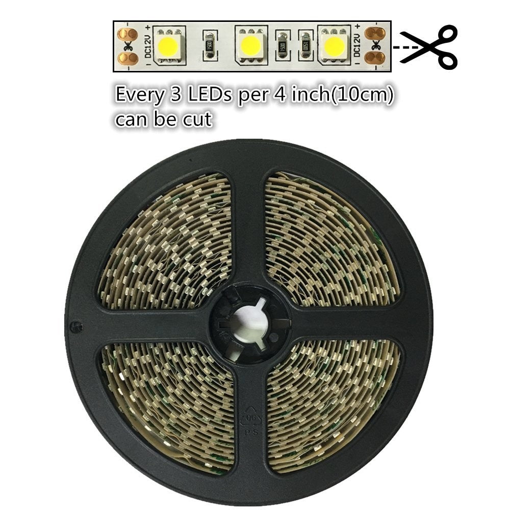 850nm SMD5050 DC12V Infrared LED Strip Light – High Brightness IR for Security, 30/60/120 LEDs/m, 5/50 Meters, IP00/IP65