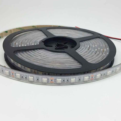 Bande lumineuse LED rouge 635 nm SMD5050 DC12 V – Rouge vif pour indicateurs et signalisation, 30/60/120 LED/m, 5 mètres, IP00/IP65