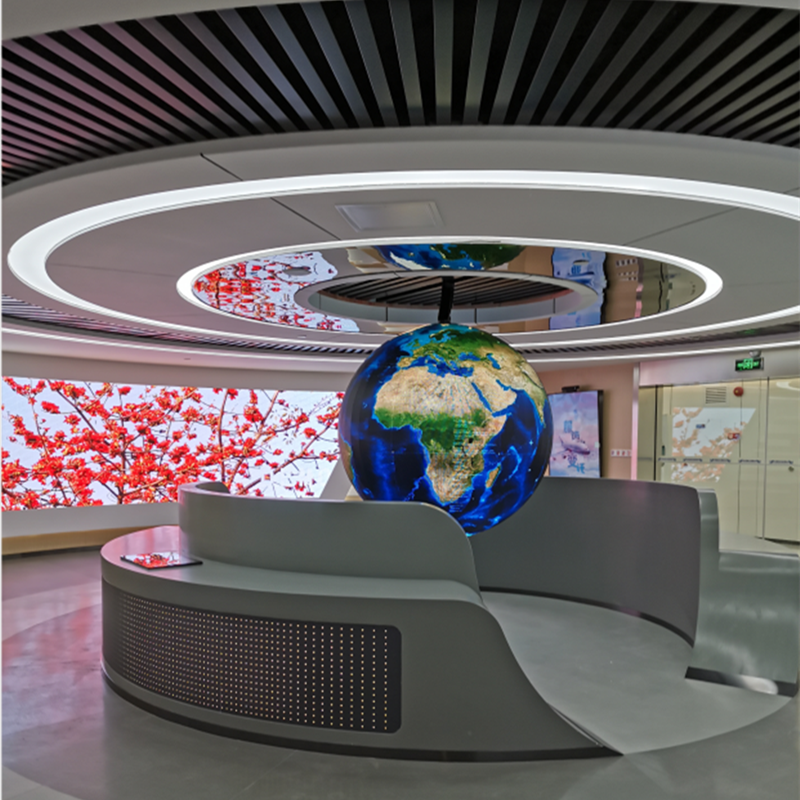 Dia. 100cm (3.3ft) Indoor LED Sphere Display | P1.25 / P1.53 / P1.86 / P2 / P2.5 | 360° Ball Screen for Museums, Exhibits & Commercial Spaces