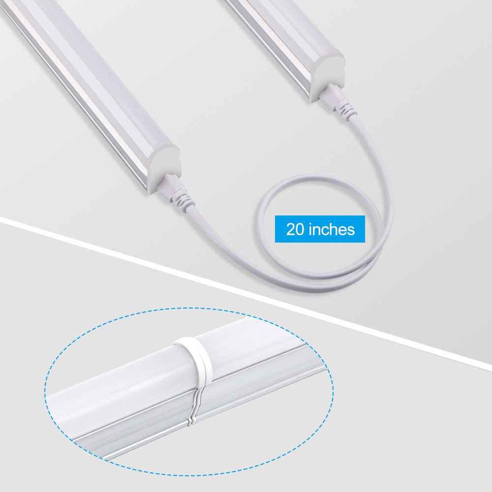 Connecteur LED intermédiaire de 20 pouces de long, compatible avec tube LED intégré T5
