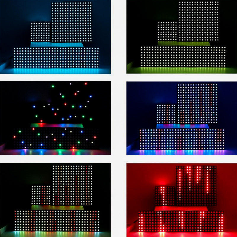 LED Matrix Screen WS2812B Digital Flexible LED Panel SMD5050 RGB Individually Addressable Full Dream Color DC5V