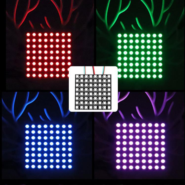 LED Matrix Screen WS2812B Digital Flexible LED Panel SMD5050 RGB Individually Addressable Full Dream Color DC5V