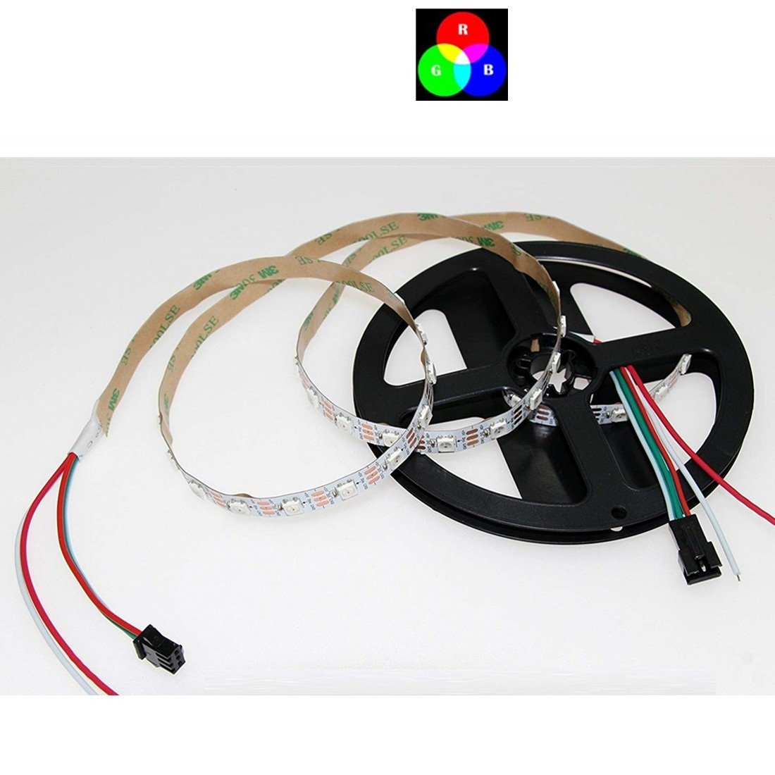 DC5V WS2812b RGBIC LED Strip Light - 10mm PCB | SMD5050 Individually Addressable | 30 / 60 / 96LEDs/M | White PCB |  IP00 / IP65 / IP67 | Flowing Multicolor LED Strip for Party, Decoration, Home DIY Lighting Projects | 5/50M