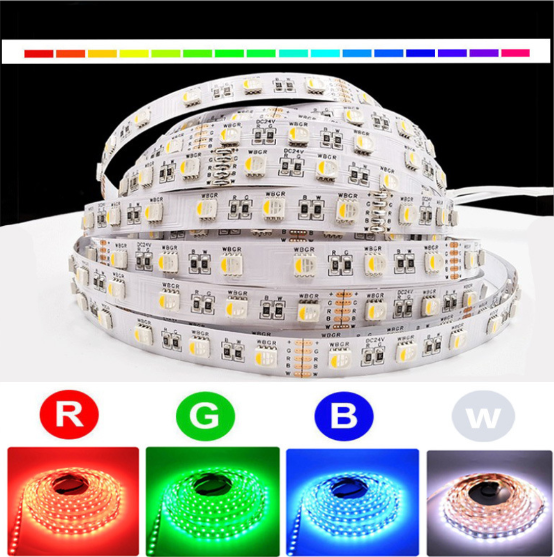 RGBW | RGBWW-LED-Streifen, 16,4 Fuß/5 m SMD5050-300 60 LEDs 19,2 W pro Meter 4-in-1-RGBW-LED-Streifenlichter
