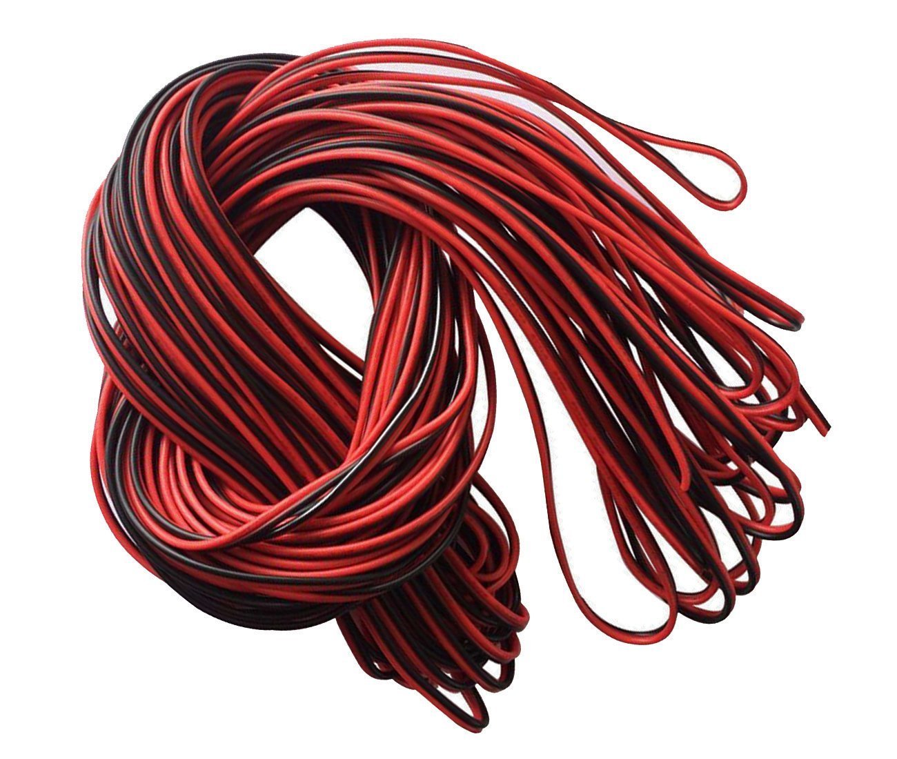 22 Gauge Rot &amp; Schwarz LED-Streifen-Verlängerungskabel 2-polig 2-farbiges Standdraht-Flachkabel für SMD5050 3528 5630 2538 Einzelfarbe