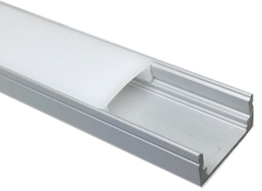 U Shape LED Channel U02-A – 12mm | Silver / Black | Milky White Cover | With Installation Accessories | – Heavy-Duty Aluminum Profile – 1m / 2m / 3m | 50 / 100-Pack