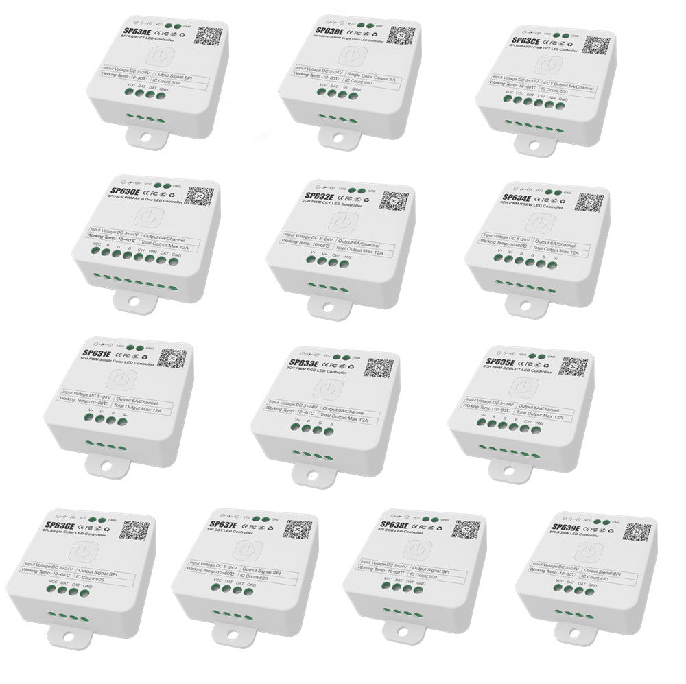 SP63X PWM Bluetooth Musik-LED-Controller-Serie – DC5V-24V | APP + Musiksteuerung | Für LED-Streifen und LED-Leuchten (iOS/Android)