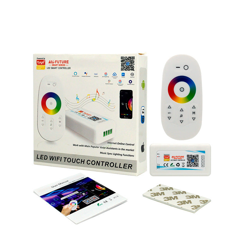 RGB-LED-Streifen-Controller – DC5V-24V | 2,4G RF Wireless Touch Color Ring Remote / Tuya APP WiFi + 2,4G RF Remote | Für LED-Streifen