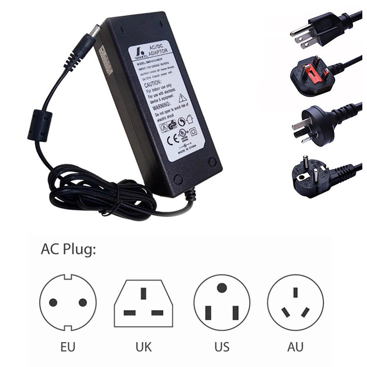 Adaptateur d'alimentation LED de bureau certifié CE 110-220 V CA vers 12 V/24 V/5 V CC